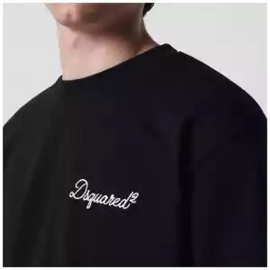 Dsquared2 Black loose-fit T-shirt with logo