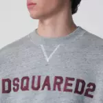 Dsquared2 Grey mélange sweatshirt with logo embroidery