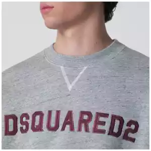 Dsquared2 Grey mélange sweatshirt with logo embroidery