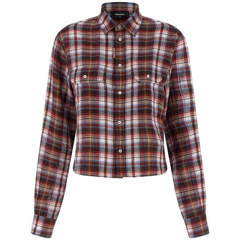 S75DL0942D35423002F_01_M_2026-02-12T11-18-52.87Z Dsquared2 Check Baby Shirt