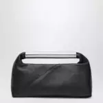 MM6 Maison Margiela Japanese Jewel Handle handbag in grained calf leather, black