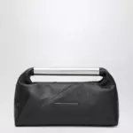 MM6 Maison Margiela Japanese Jewel Handle handbag in grained calf leather, black