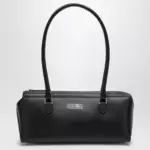 MM6 Maison Margiela Small black leather Bowling bag