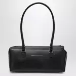 MM6 Maison Margiela Small black leather Bowling bag