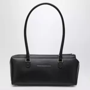 MM6 Maison Margiela Small black leather Bowling bag