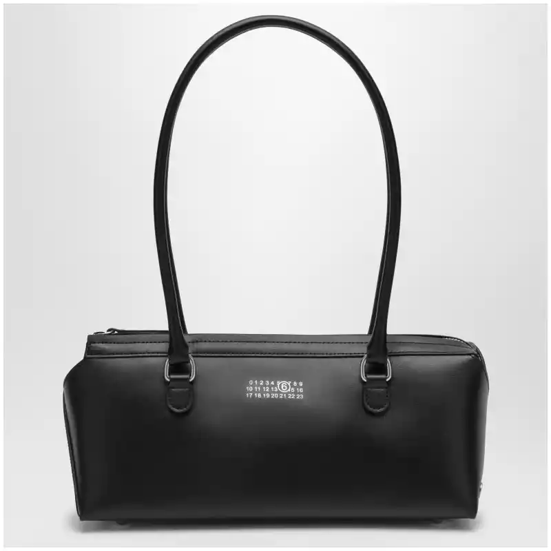 MM6 Maison Margiela Black leather Bowling bag