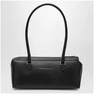 MM6 Maison Margiela Black leather Bowling bag