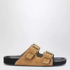 ISABEL MARANT Lennyo sandals in hazelnut suede