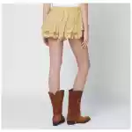 ISABEL MARANT Étoile Ochre lace Puria shorts with ruffles