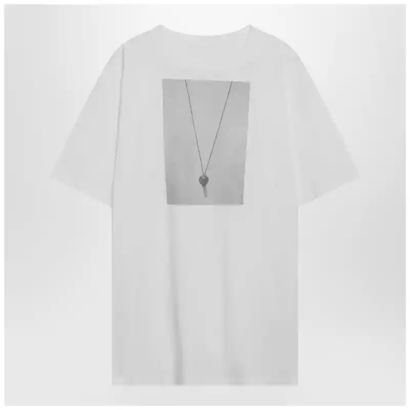 MM6 Maison Margiela White T-shirt with key print