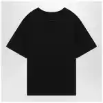 MM6 Maison Margiela Black cotton T-shirt with label details