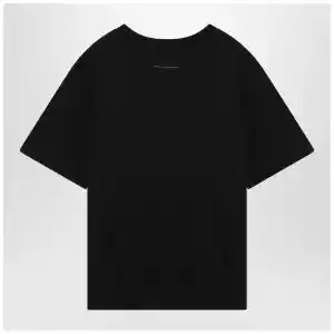 MM6 Maison Margiela Black cotton T-shirt with label details