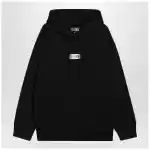 MM6 Maison Margiela Black Numeric cotton hoodie