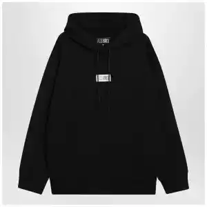 MM6 Maison Margiela Black Numeric cotton hoodie