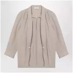 LEMAIRE Greige blouse with scarf