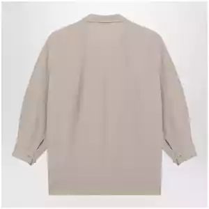 LEMAIRE Greige blouse with scarf