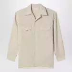 LEMAIRE Light beige smooth silk-blend shirt
