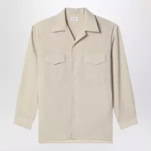 LEMAIRE Light beige smooth silk-blend shirt