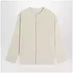 LEMAIRE Light beige silk-blend shirt