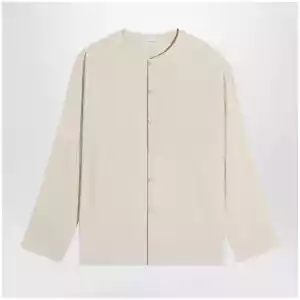 LEMAIRE Light beige silk-blend shirt