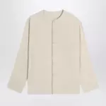 LEMAIRE Light beige silk-blend shirt