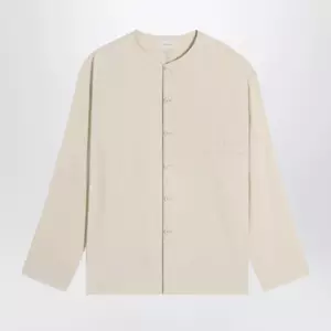 LEMAIRE Light beige silk-blend shirt