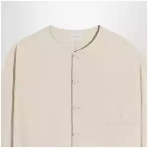 LEMAIRE Light beige silk-blend shirt