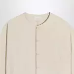 LEMAIRE Light beige silk-blend shirt