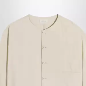 LEMAIRE Light beige silk-blend shirt