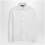 LEMAIRE White denim shirt jacket