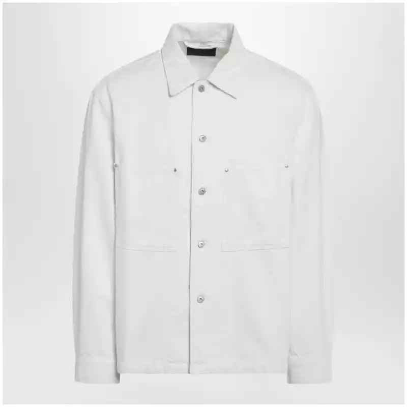 LEMAIRE White denim shirt jacket
