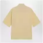 LEMAIRE Light yellow short-sleeve wool shirt
