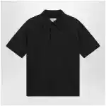 MM6 Maison Margiela Black cotton polo shirt