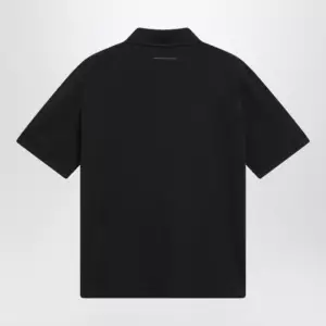 MM6 Maison Margiela Black cotton polo shirt