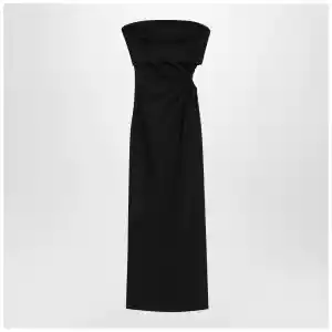 Max Mara Black bustier dress in wool blend