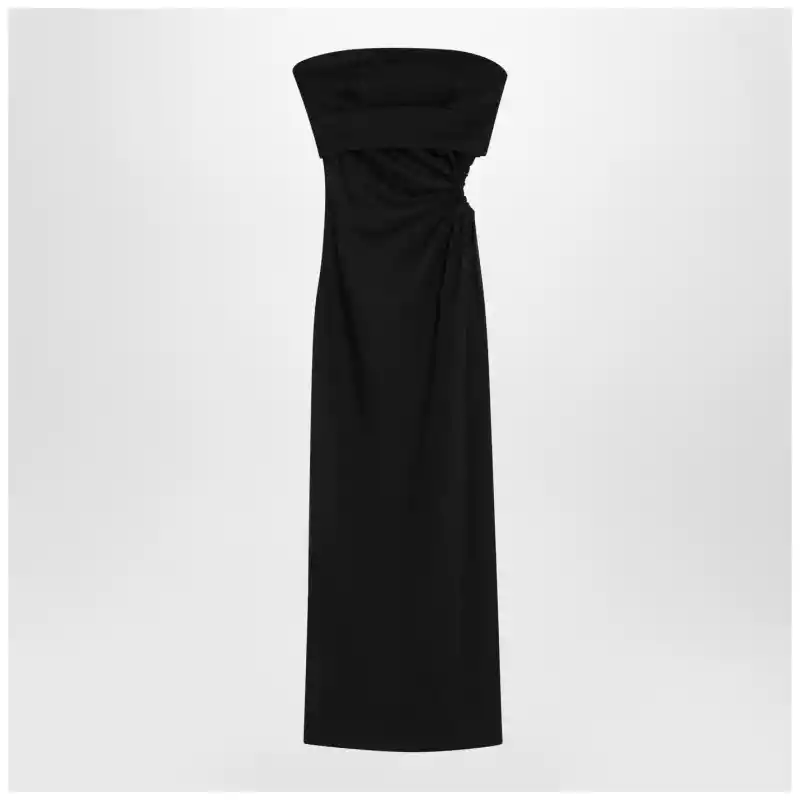 Max Mara Black bustier dress in wool blend