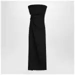 Max Mara Black bustier dress in wool blend