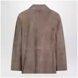 S Max Mara Single-breasted hazelnut suede jacket