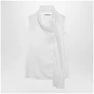 S Max Mara White silk satin top