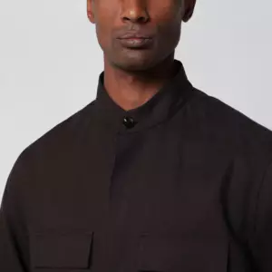 ZEGNA Brown linen overshirt