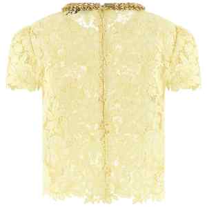 Self-Portrait Yellow Lace Top