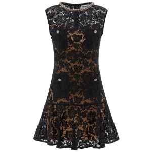 Self-Portrait Self Portrait Black Lace Crystal Dress