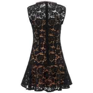 Self-Portrait Black Lace Crystal Dress