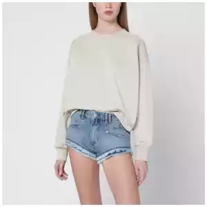 ISABEL MARANT Étoile Beige crew-neck cotton sweatshirt