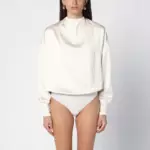 THE ANDAMANE Sylvia milk-white bodysuit