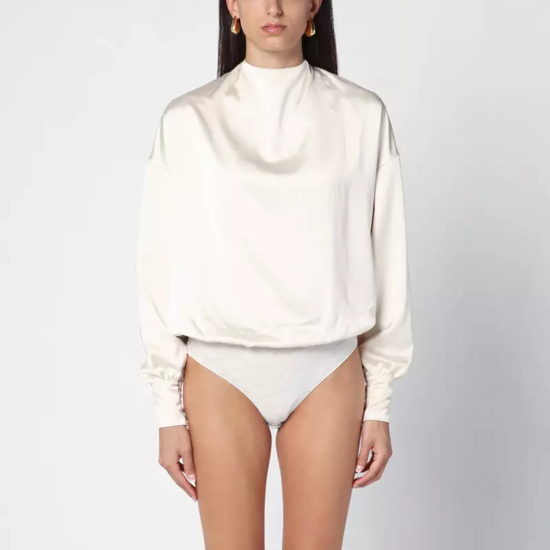THE ANDAMANE Sylvia milk-white bodysuit
