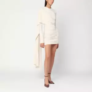 THE ANDAMANE Xenia ivory mini dress
