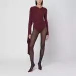 THE ANDAMANE Xenia rouge noir bodysuit