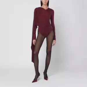 THE ANDAMANE Xenia rouge noir bodysuit