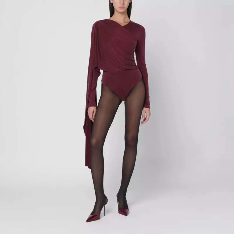 THE ANDAMANE Xenia rouge noir bodysuit